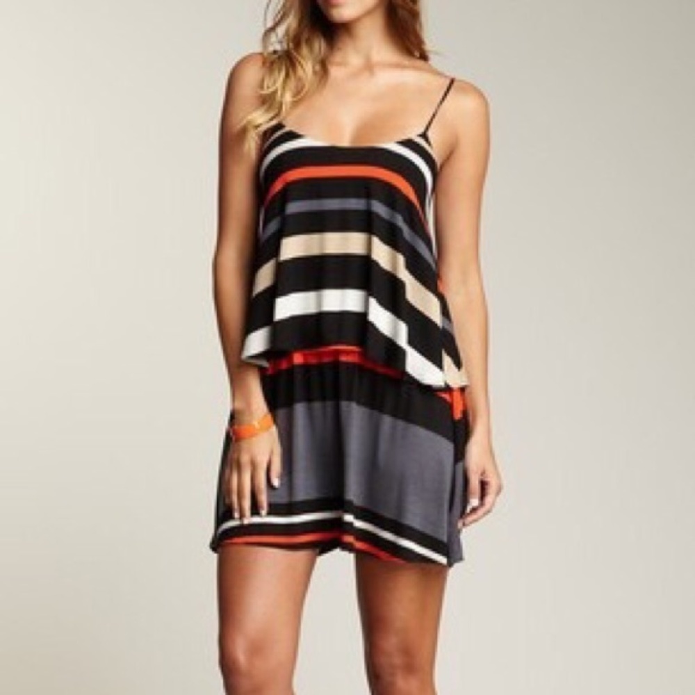 Patterson J. Kincaid Ivy Striped Layered Dress - Picture 1 of 7